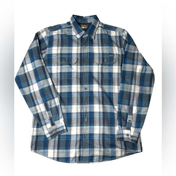 Eddie Bauer Shirts Eddie Bauer Tall Large Men Blue Plaid Button